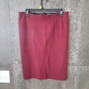 Ann Taylor Rich Red Pencil Skirt